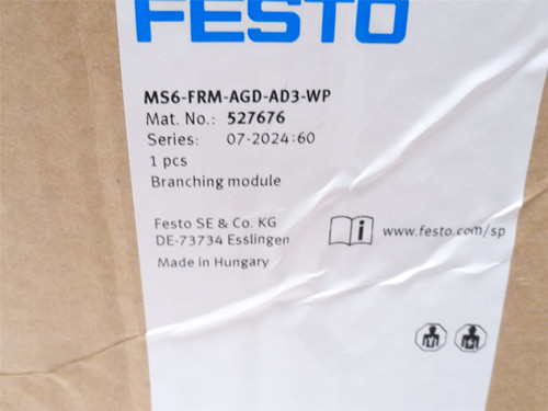 Festo MS6-FRM-AGD-AD3-WP; Branching Module 527676; 15-30VDC