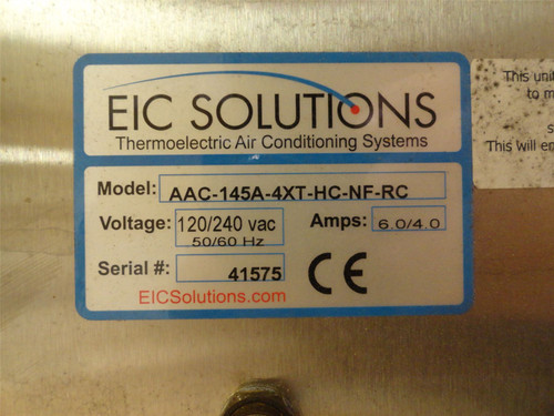 EIC AAC-145A-4XT-HC-NF-RC; Thermoelectric Air Conditioner