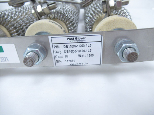 Post Glover DB10D0-1K50-1L3; Brake Resister 10ohms 1500 watts