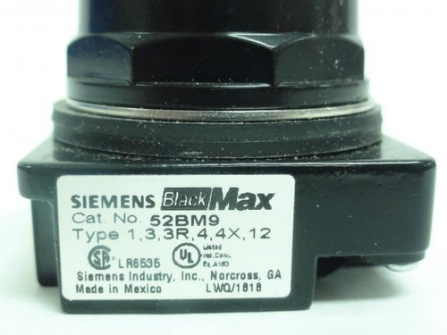 Siemens 52BM9; Pushbutton Base; No Head; Nema 4X; 2 Pos