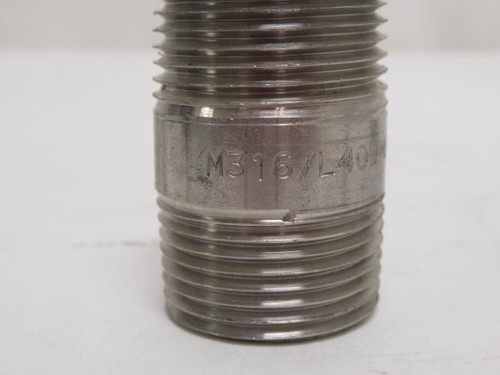 Industry-Std 1XAC9; Lot-2; Pipe Nipples; SS-316; 3/4 NPTM