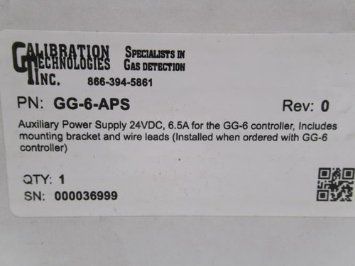 Calibration Tech Inc GG-6-APS; Aux Power Supply; 24VDC; 6.5A
