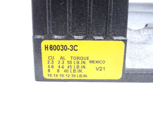 Bussmann H60030-3C; Fuse Block; 30A; 600VAC