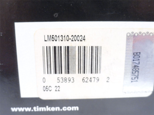 Timken LM501310; Tapered Roller Bearing Cup; 2-11/16"OD