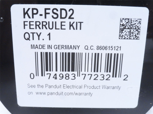 Panduit KP-FSD2; Vinyl Insulated Ferrule Kit; #22-14 AWG
