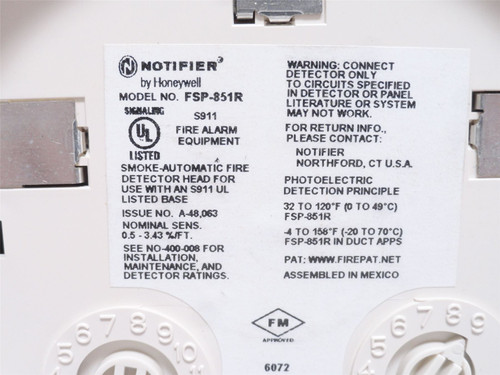 Honeywell FSP-851R; Duct Smoke Detector 120VAC/24VDC