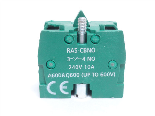 Europa RAS-CBNO; Lot-2; Aux Contact Blocks; 1-NO; 10A; 240VAC Europa RAS-CBNO; Lot-2; Aux Contact Blocks; 1-NO; 10A; 240VAC