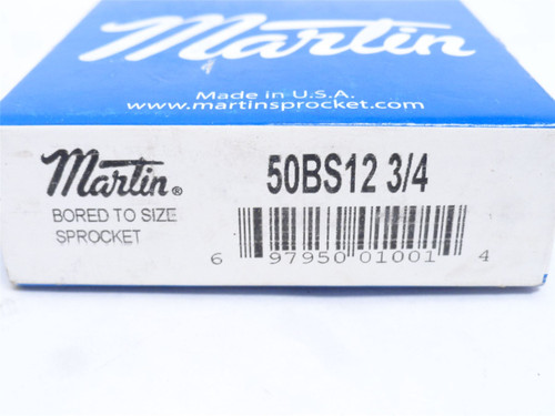 Martin 50BS12-3/4; Sprocket #50; 12 Teeth; 3/4"ID