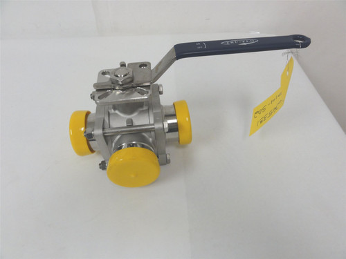 QSM EA-3308-SN-L2-CA; Tru-Flo Sanitary Ball Valve 2" 3-Way SS