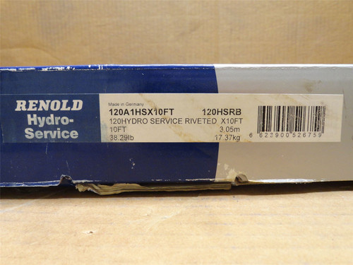 Renold 120A1HSX10FT; Riveted Roller Chain #120; 10' Long