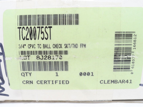 Hayward TC20075ST; Inline Ball Check Valve; Size: 3/4"