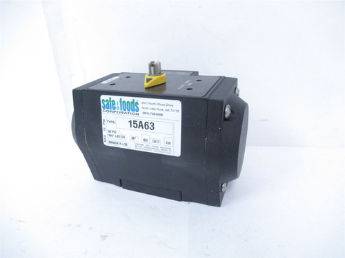 Safe Foods Corp 15A63; Air Actuator; 80PSI; 500LBS; 90Deg