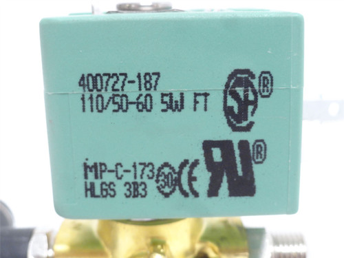 Asco G356B001-050; Solenoid Air Valve; 1/8NPT; 110VAC; 5W