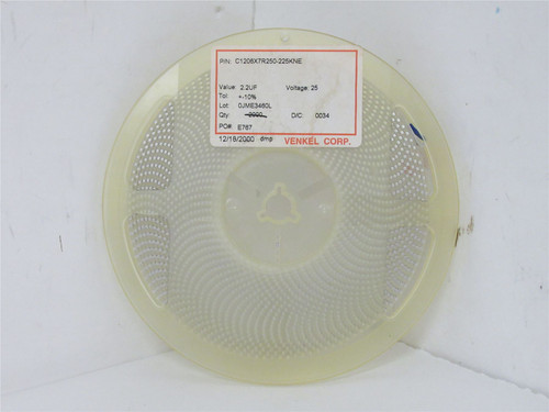 Venkel C1206X7R250-225KNE; Lot-1500 Ceramic Capacitor 2.2UF