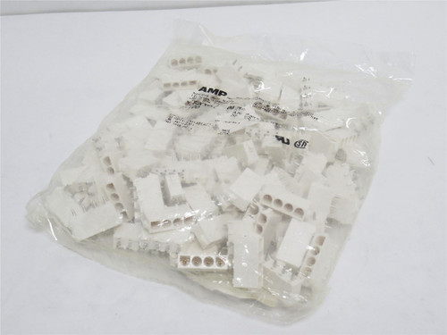 AMP 350792-2; Bag-100 Vertical Header Connector; 4-Pos; 6.3mm