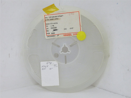 Venkel CR1206-8W-37R4FT; Lot-4800 Chip Resistor; 37.4ohms