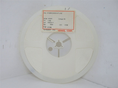 Venkel C1206C0G500-471JNE; Lot-4000 Ceramic Capacitor 470pF
