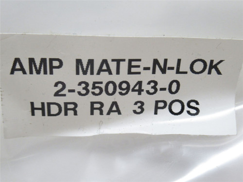 AMP 2-350943-0; Lot-10 Header Connector; 3Pos; 6.5mm