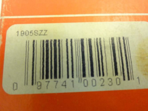 MRC 1905SZZ; Ball Bearing; 25mm ID x 42mm OD x 9mm W