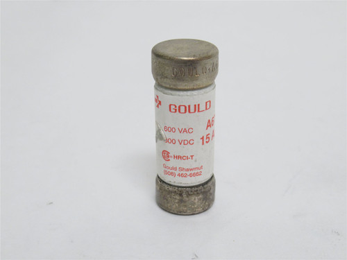 Gould A6T15; Very Fast Acting Fuse; 15A; 600VAC/300VDC