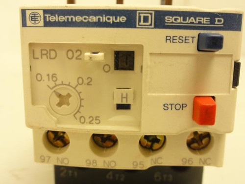 Telemecanique LRD02; Overload Relay 0.16-0.25A; 3P; 600V