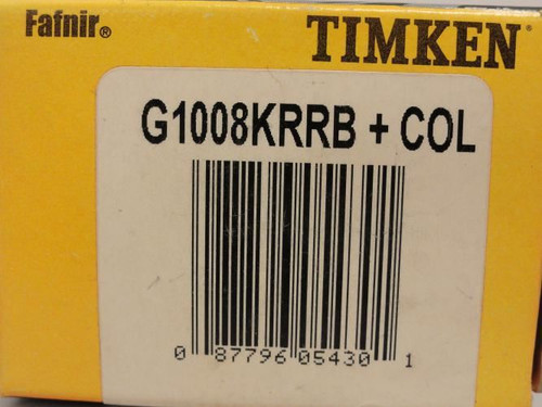Timken G1008KRRB; Ball Bearing Insert W/Collar 1/2"ID; 40mm OD
