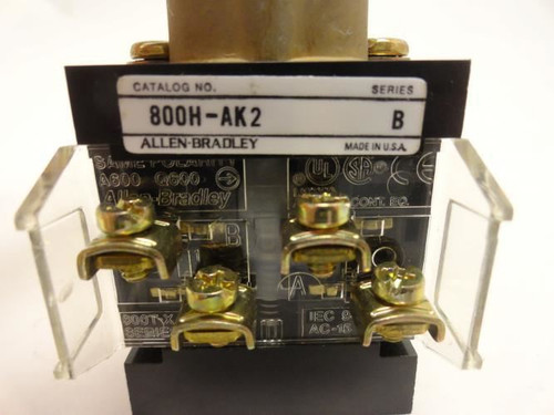 Allen-Bradley 800H-AK2; Pushbutton Switch SER B