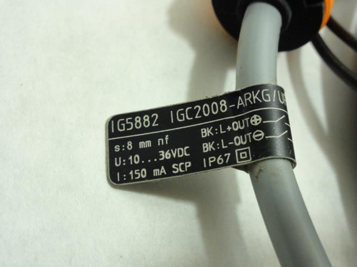 IFM IGC2008-ARKG/UP; Proximity Switch 10-36VDC (NO HARDWARE)
