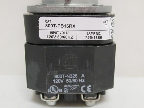 Allen-Bradley 800T-PB16RX; Illuminated Push Button; Momentary