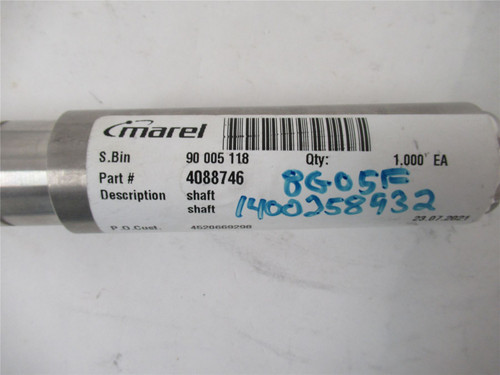 Marel 4088746; Shaft 9.5" SS