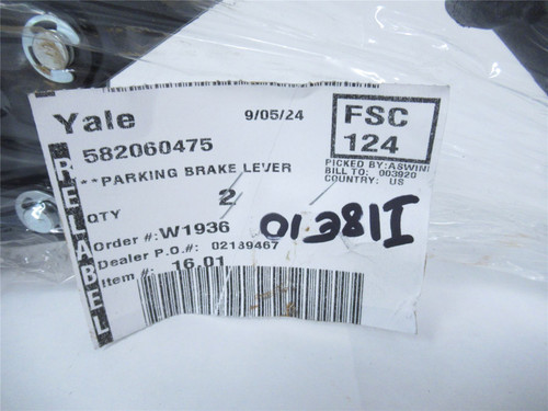 Yale 582017143; Parking Brake Lever