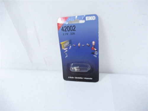 Eiko 42002; Lot-2 Bulbs 2.7V .32A (package of 2)
