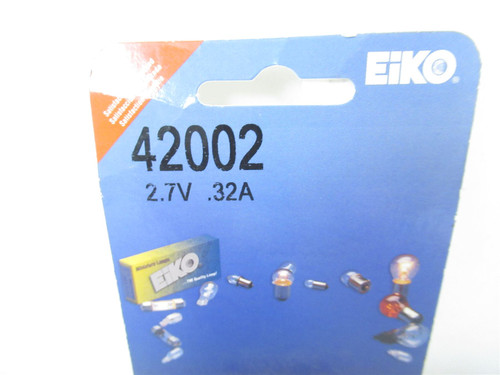 Eiko 42002; Lot-2 Bulbs 2.7V .32A (package of 2)