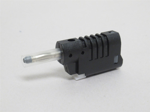 Pomona 73093-0; Black Banana Plug; Stackable Connector