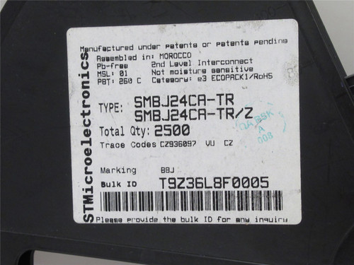 STMicroelectronics SMBJ24CA-TR; Lot-500 TVS Diode; 16A