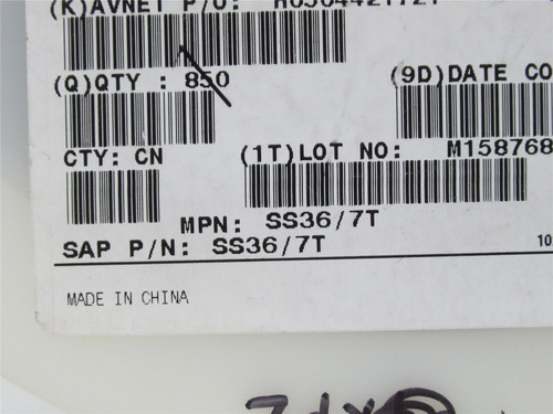 Vishay SS36/7T; Lot-700 Diode Schottky; 60V; 3A