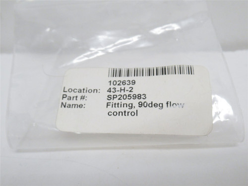 Videojet SP205983; Lot-2; Flow Control Fitting 90Deg; 1/8"