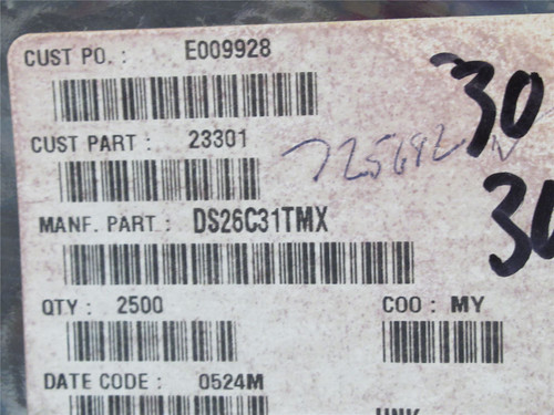 Texas Instruments DS26C31TMX/NOPB; Lot-2500 IC Driver