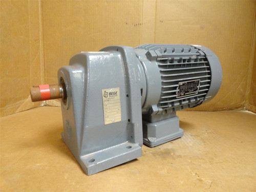 Bege G22-90S4; Gearmotor 17.19:1 Ratio; 1.1kW; 265/460VAC; 3PH