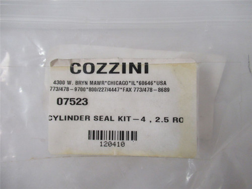 Cozzini  7523; Cylinder Seal Kit -4 2.5 ROD