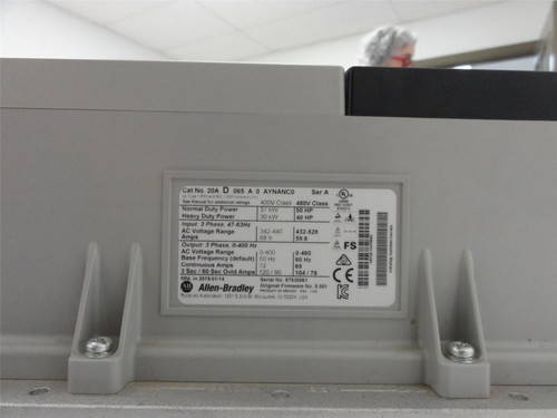 Allen-Bradley 20AD065A0AYNANC0; AC Drive 50Hp 480VAC