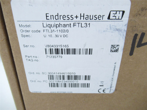 Endress+Hauser FTL31-1102/01; Liquid Sensor -40 °C ... 150 °C