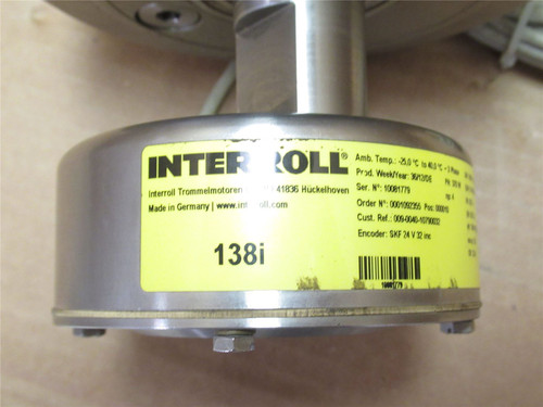 Interoll 138i-370W; AC Drum Motor; 460V; 3PH; 139mm x 290mm