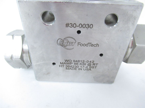 JBT FoodTech 30-0030; VALVE STRAIGHT HP 9/16 30-0030 PB589R5A
