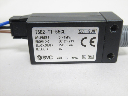 SMC ISE2-T1-55CL; Pressure Switch; 0-1MPa; 12-24VDC; PNP