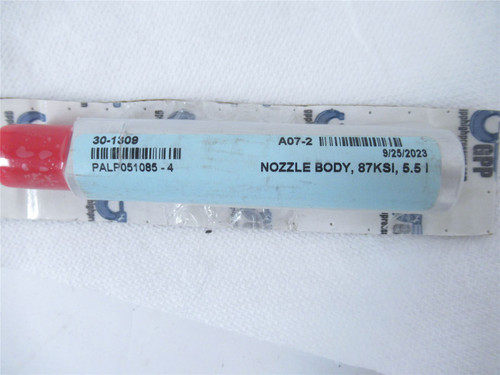GPP High Pressure 30-1309; High Press Nozzle Body 87KSI 5.5"