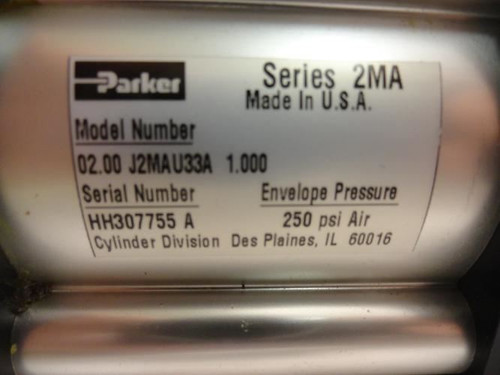 Parker 02.00 J2MAU33A 1.000; Pneumatic Cylinder 2" B x 1" S