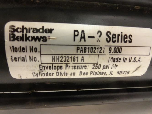 Schrader Bellows PAB102121 9.000; Pneumatic Cylinder 2"ID