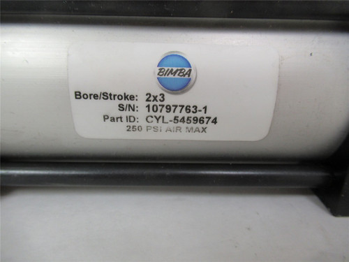 Bimba 5459874; Pneumatic Cylider 2" Bore 3" Stroke Bimba 5459874; Pneumatic Cylider 2" Bore 3" Stroke