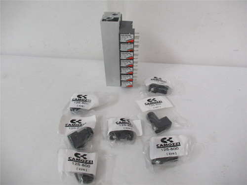 Camozzi P000303-P53; Lot-7 Solenoid Valves on Manifold 24VDC